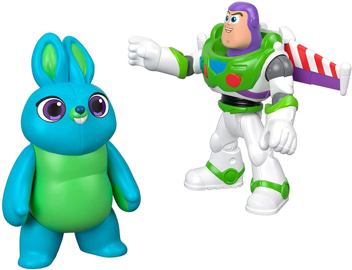 Disney Pixar GBG91 Toy Story 4 Imaginext Buzz Lightyear and Bunny Figure Pack, Multicolour