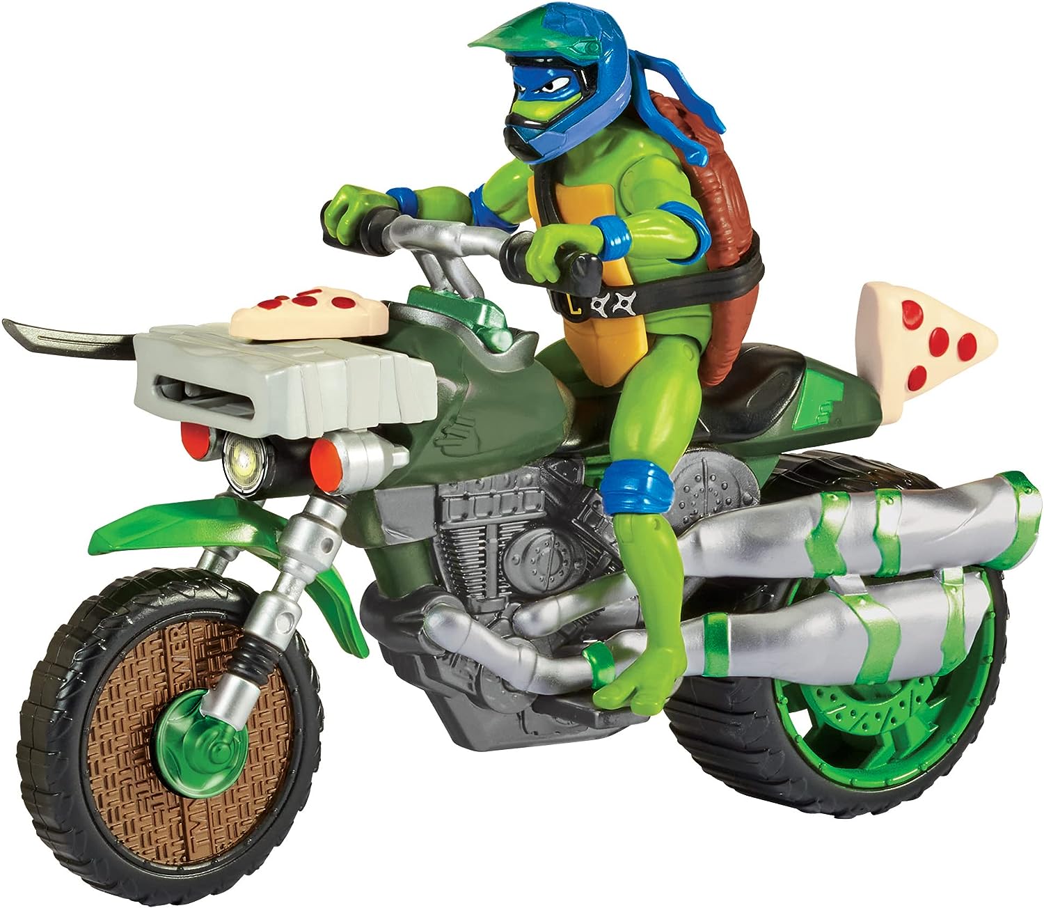 Teenage Mutant Ninja Turtles Ninja Kick Cycle with Exclusive Leonardo Figure - Action Playset, 4+ Years