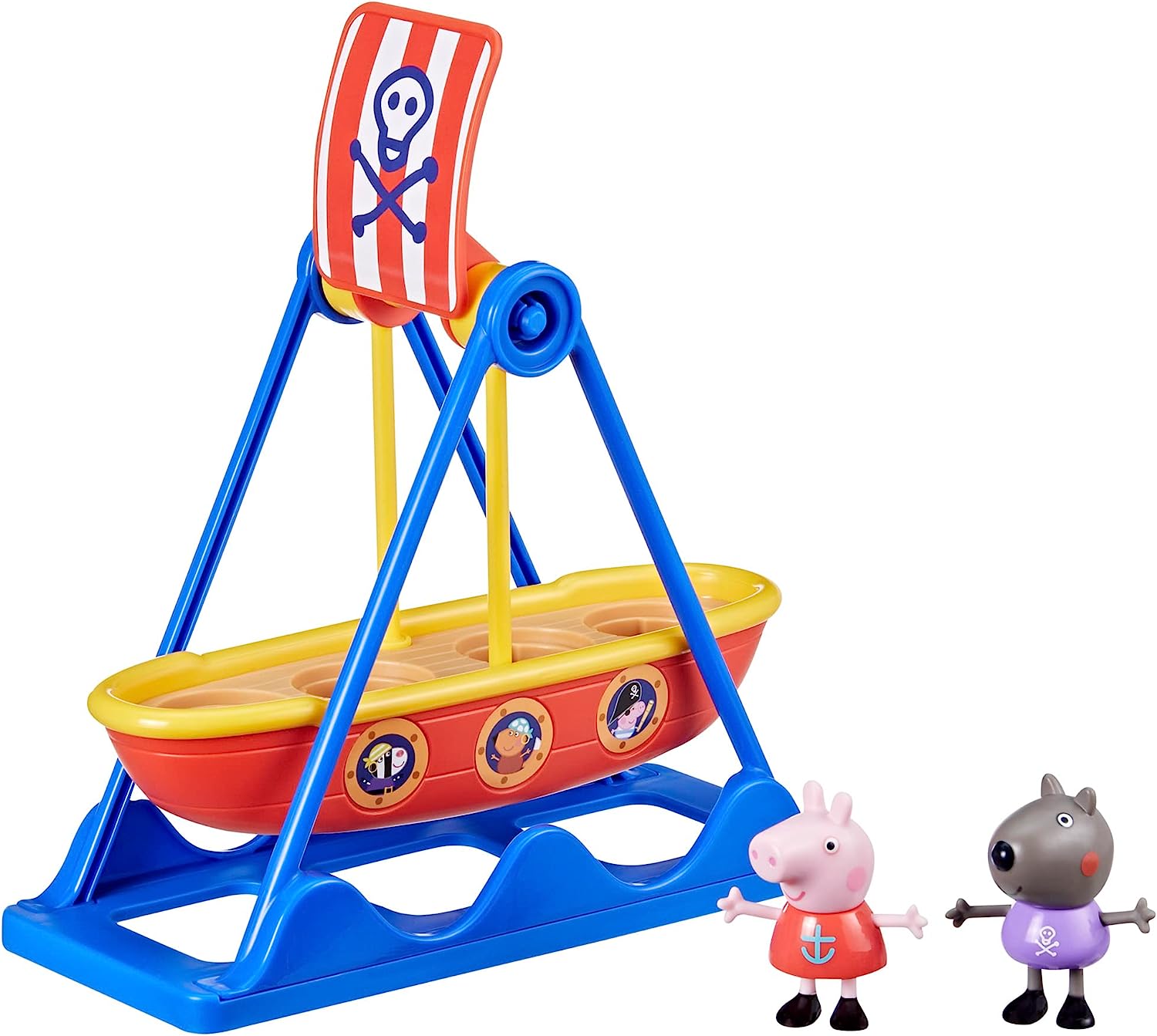 Peppa Pig Pirate Ride Playset - Swinging Ship with 2 Figures, Ages 3+