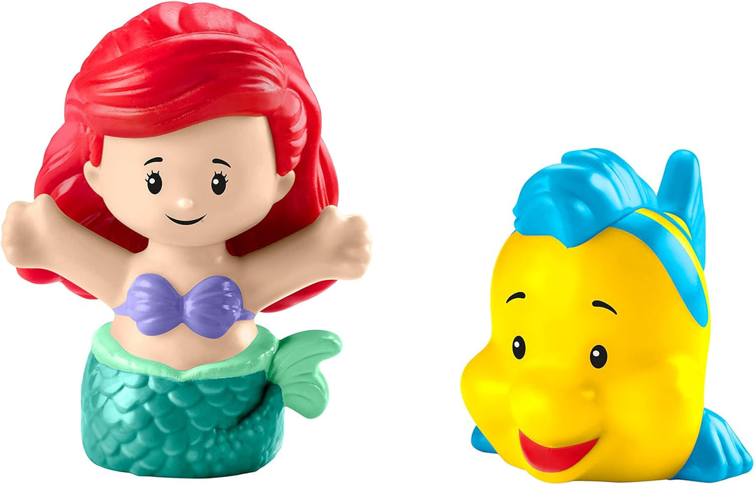 Fisher-Price Little People Toddler Toy Disney Princess Ariel's Light-Up Sea Carriage Musical Vehicle with 2 Figures