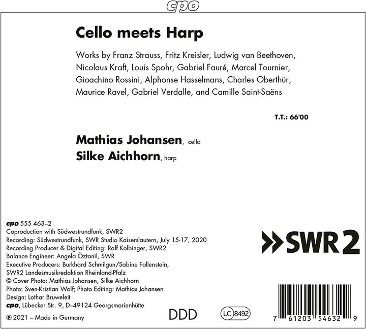 Cello Meets Harp [Mathias Johansen; Silke Aichhorn] [Cpo: 555463-2] [Audio CD]