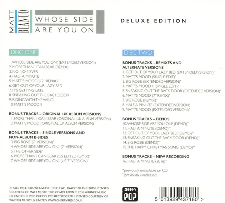 Matt Bianco - Whose Side Are You On: Deluxe Edition (Jewel Case) [Audio CD]