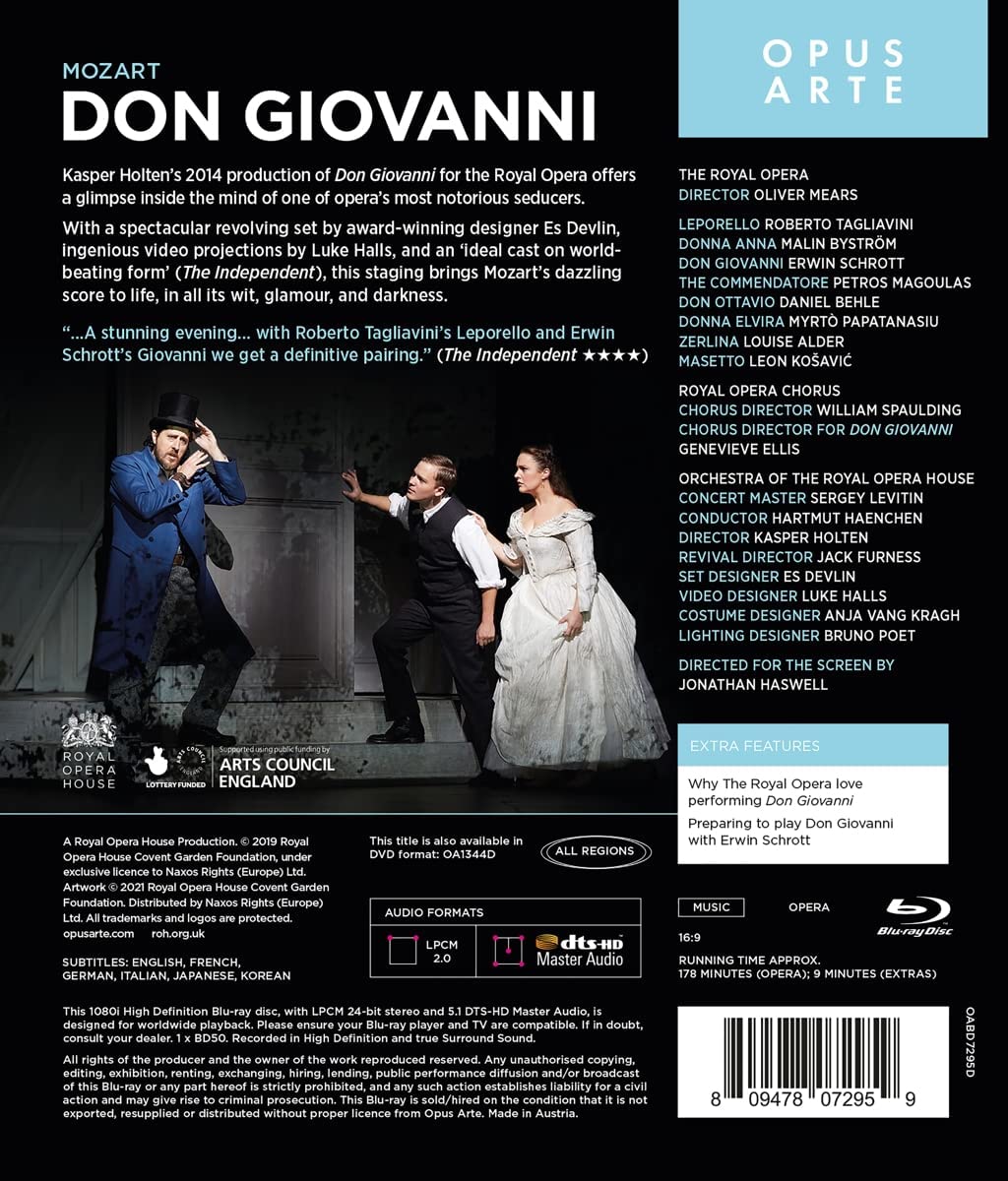 Mozart: Don Giovanni [Erwin Schrott; Malin Bystrm; Roberto Tagliavini; Royal Op [Blu-ray]