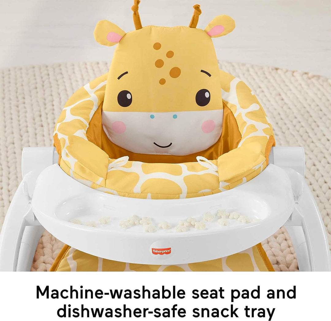 ?Fisher-Price Portable Baby Chair with Snack Tray, BPA-Free Teether and Clacker Toy