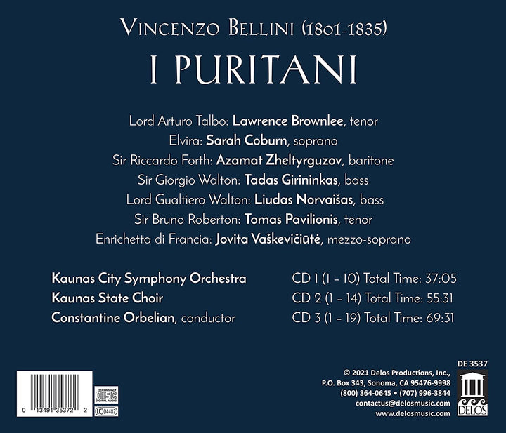 Bellini: I Puritani [Various] [Delos: DE 3537] [Audio CD]