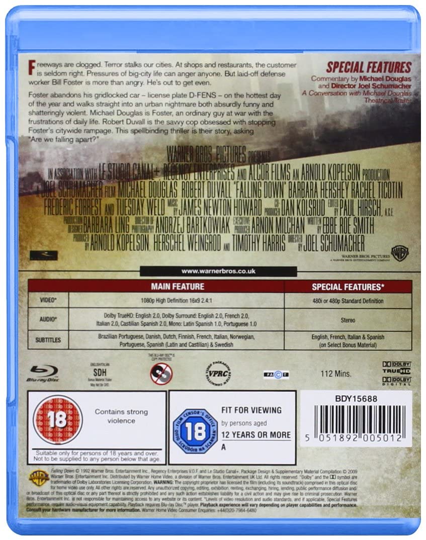Falling Down (1993) – Blu-ray [Region Free]