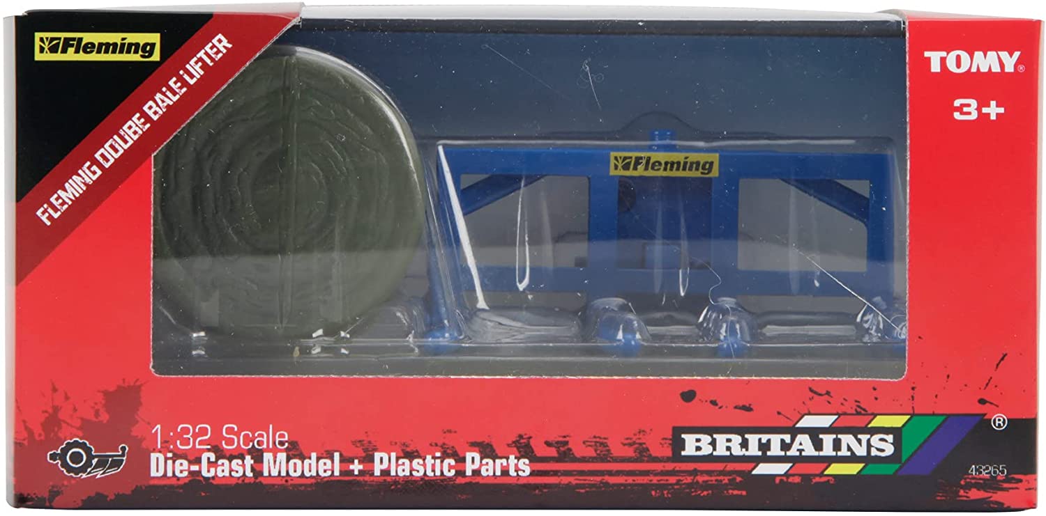 Britains 1:32 Fleming Bale Lifter - Farm Toy Accessory for Tractors & Playsets