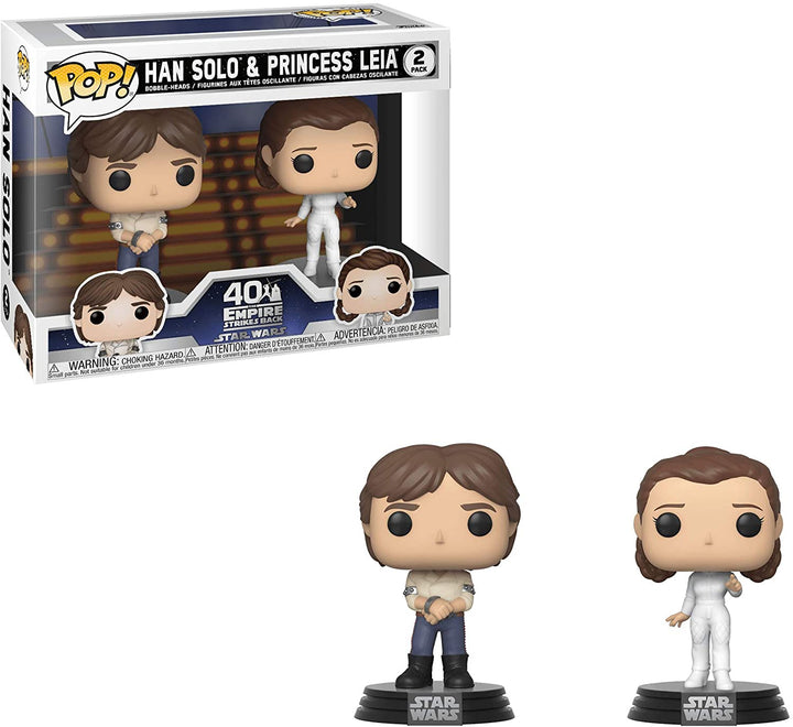 40 El Imperio Contraataca Star Wars Han Solo y la Princesa Leia Funko 46770 Pop! Vinilo