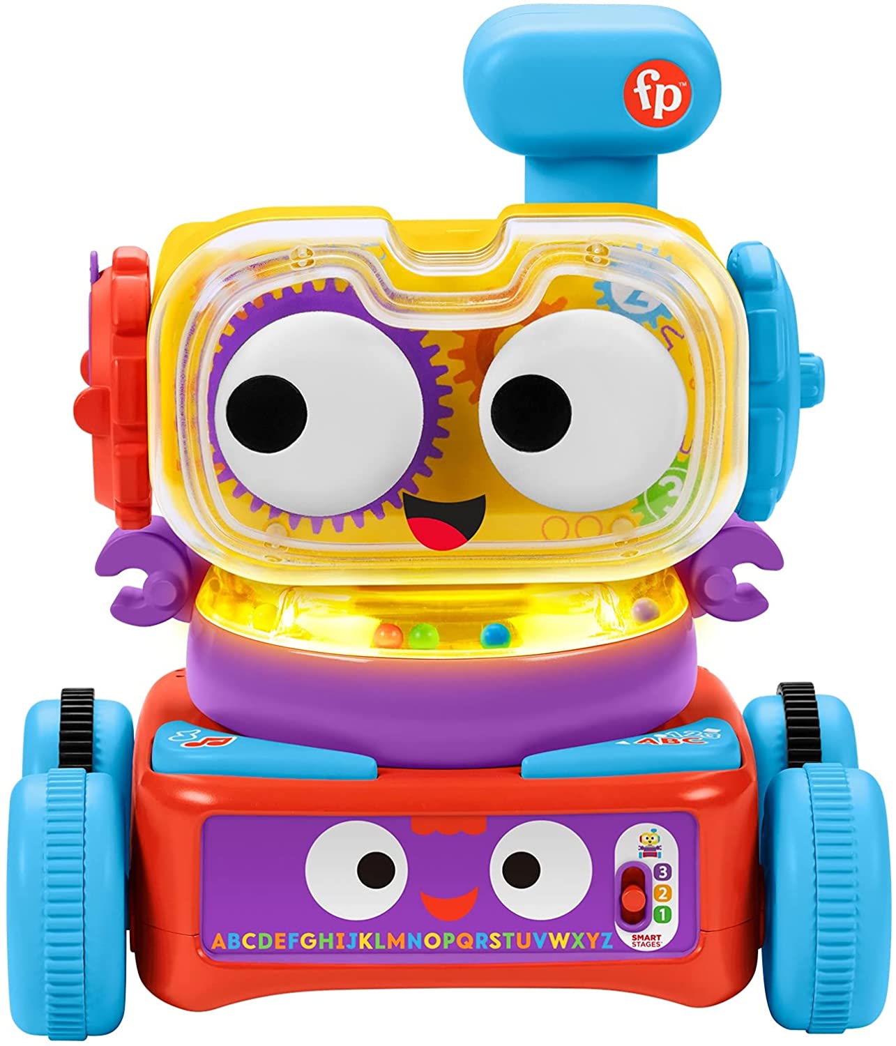 Fisher-Price 4-in-1 Ultimate Learning Bot, elektronisches Aktivitätsspielzeug mit Lichtern, Musik und Lerninhalten für Säuglinge und Kinder