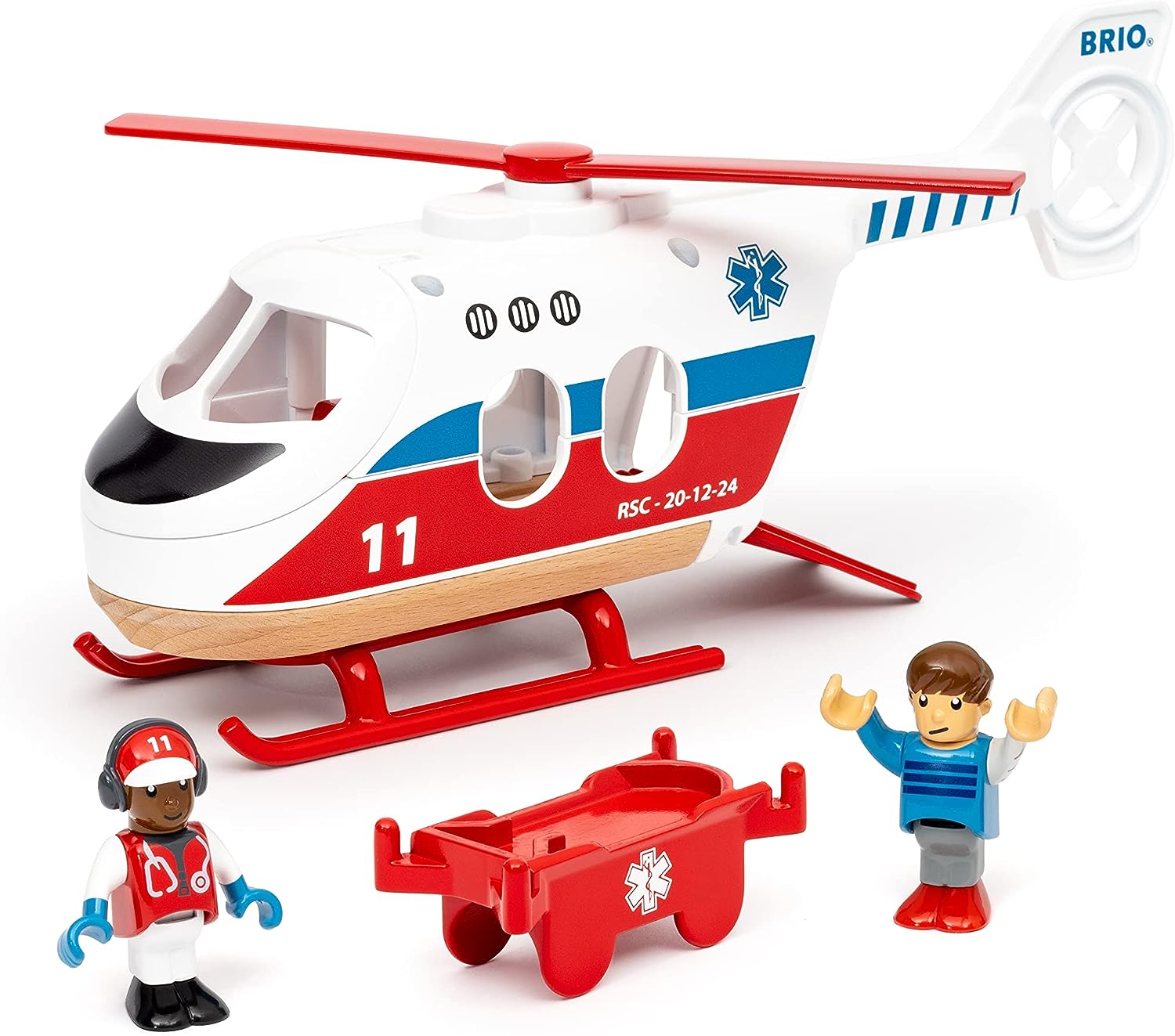 BRIO World Rescue Toy Helicopter Playset for Kids 3