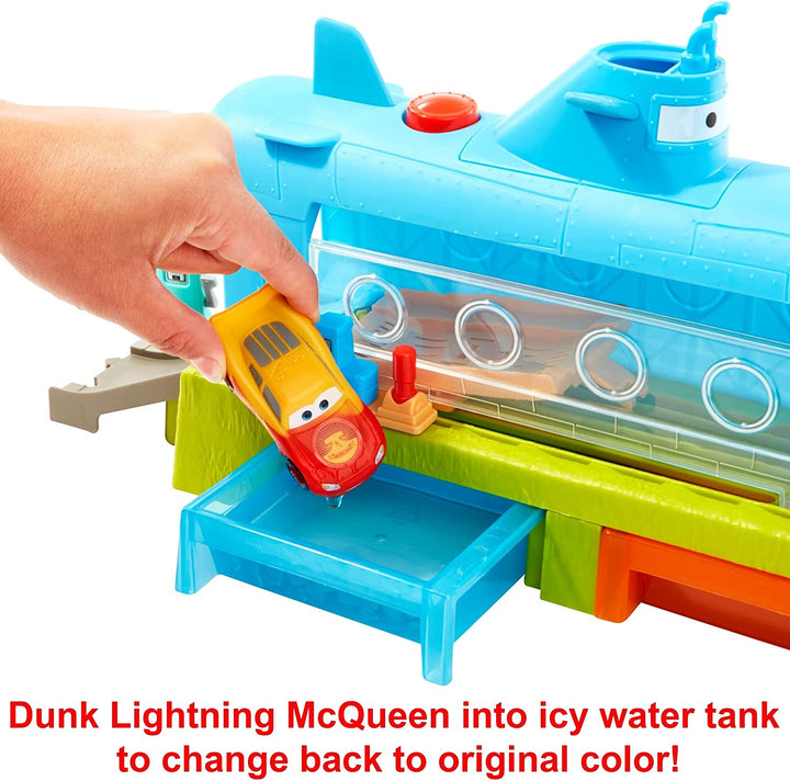 ?Disney and Pixar Cars Color Change Whale Submarine Car Wash Playset with Color