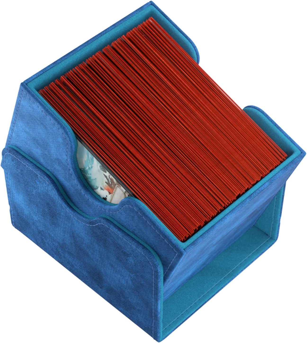 Gamegenic Sidekick 100+ XL Card Box - Holds 100 Double-Sleeved Cards, Blue 3