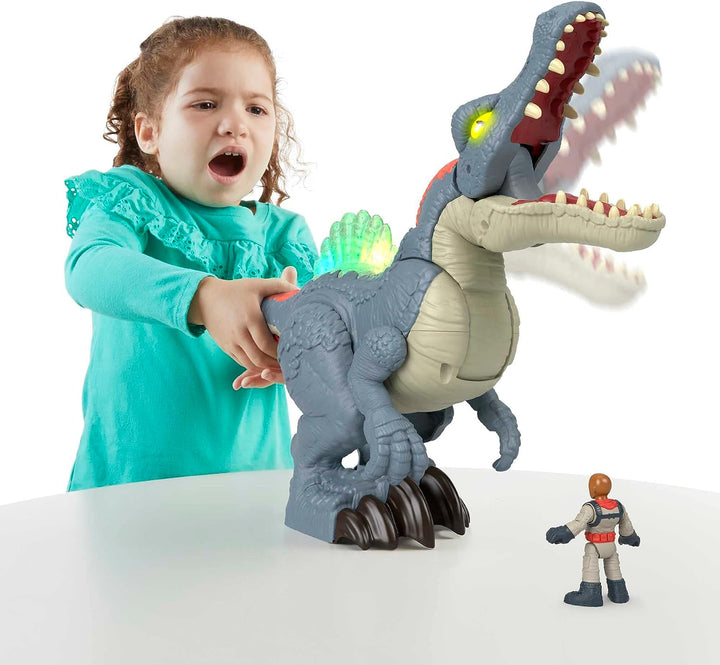 Fisher Price Imaginext Jurassic World Ultra Snap Spinosaurus with Lights & Sounds