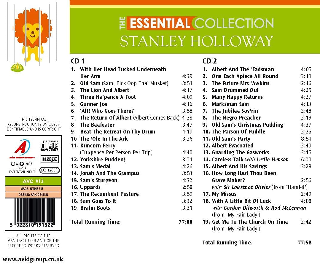 The Essential Collection - Stanley Holloway  [Audio CD]