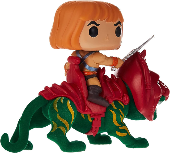 Deluxe: Masters Of the Universe - He-Man on Battle Cat - Flocked Exclusive Funko 61035 Pop! Vinyl #84