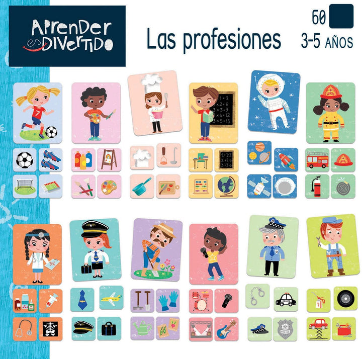 Educa Aprender ES Divertido. Las Profesiones. Juego Educativo para Niños. A partir de 3 años. 19096 Learning is Fun. The Professions. Educational Game for Children. Ages, Assorted