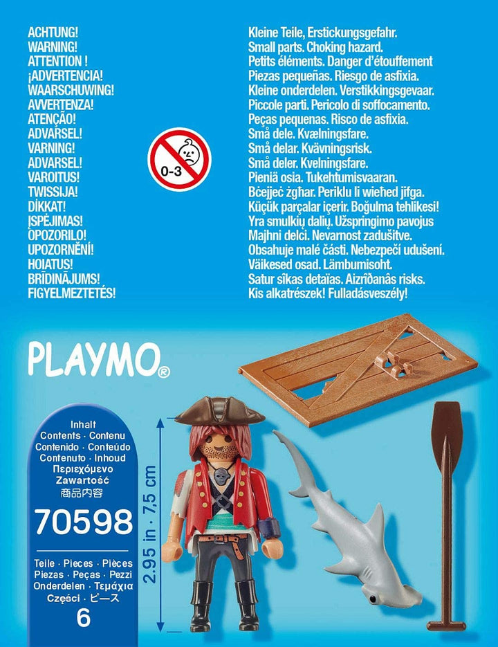 Playmobil 70598 Special Plus Pirate with Raft, Multicoloured, One Size