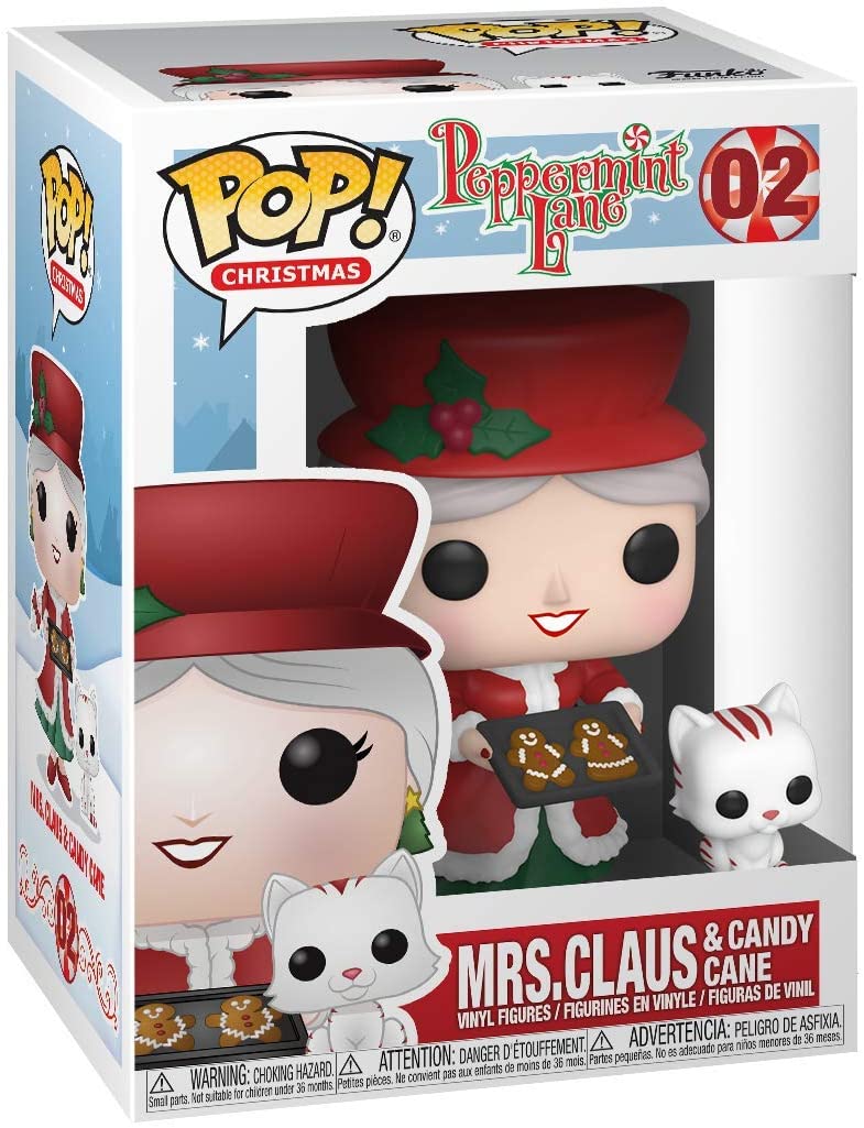 Peppermint Lane Sra. Claus y bastón de caramelo Funko 44425 Pop! Vinilo # 02