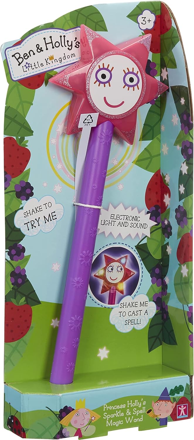 Ben &amp; Holly Sparkle &amp; Spell Wand – Interaktiver Leuchtstab mit Geräuschen und 3 Spielmodi für Kinder ab 3 Jahren