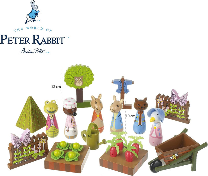 Peter Rabbit Toys - Peter Rabbit Figures, Wooden Small World Animals - Play Figure Playsets