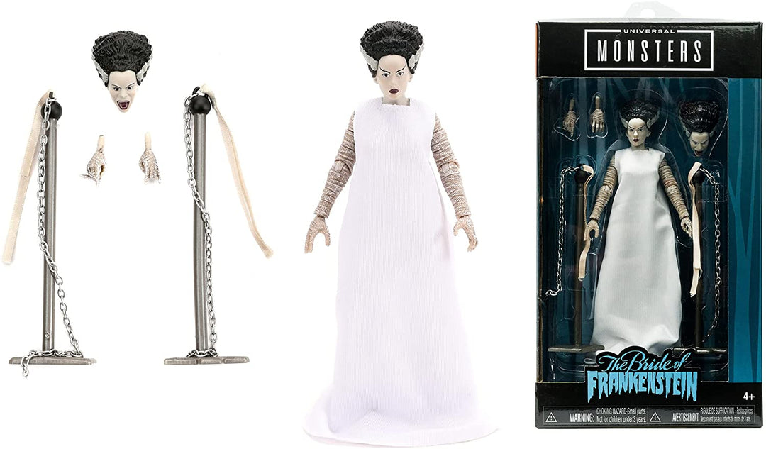 Jada 253251016 Universal Monsters Bride of Frankenstein 6” Deluxe Collector Figure, White