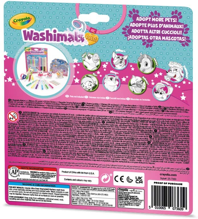 CRAYOLA Washimals Puppies Decorating & Colouring Set 3 Years 25-7360