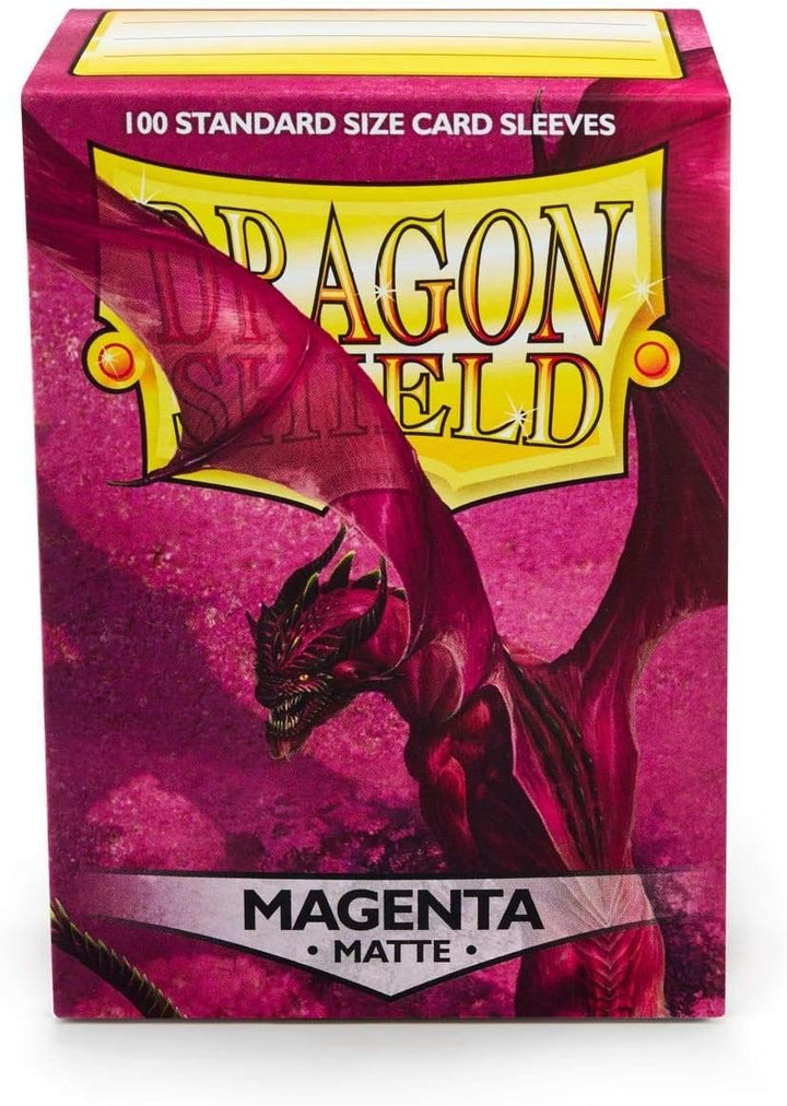 Arcane Tinmen ART11026 Dragon Shield-Matte Standard Size Sleeves 100pk-Magenta, Multicoloured