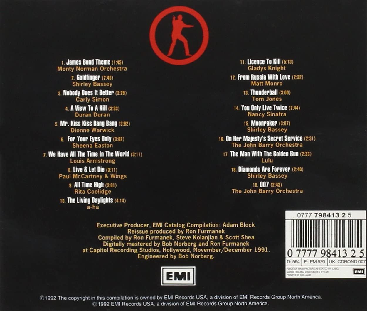 Monty Norman Orchestra - The Best Of James Bond: 30th Anniversary Collection Audio CD