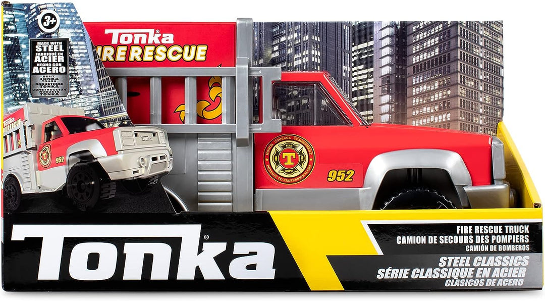 Tonka 06189 Steel Classics Rescue Truck, Kids Construction Toys for Boys and Girls