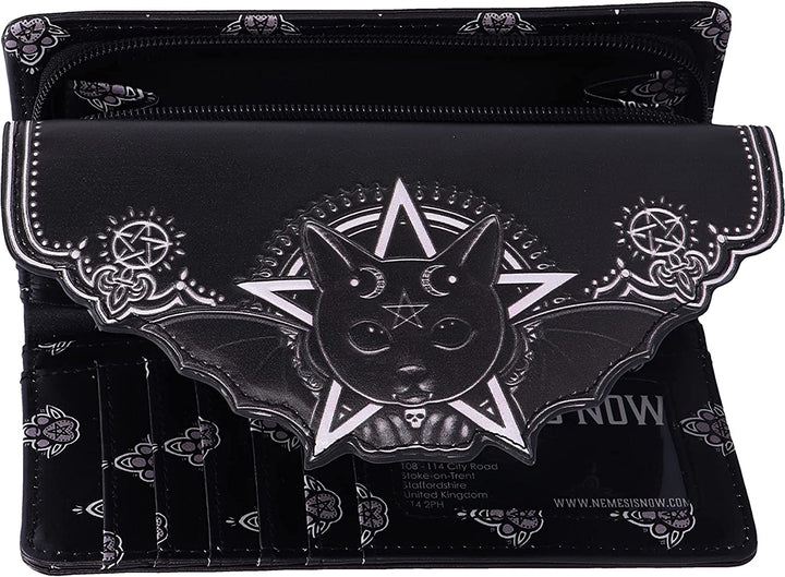 Nemesis Now Malpuss Embossed Purse 18.5cm, Polyurethane, Black