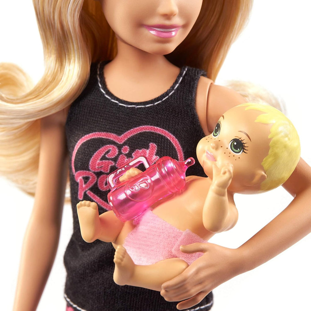 Barbie 900 GRP10 EA Babysitter & Baby Asst, Multicolour