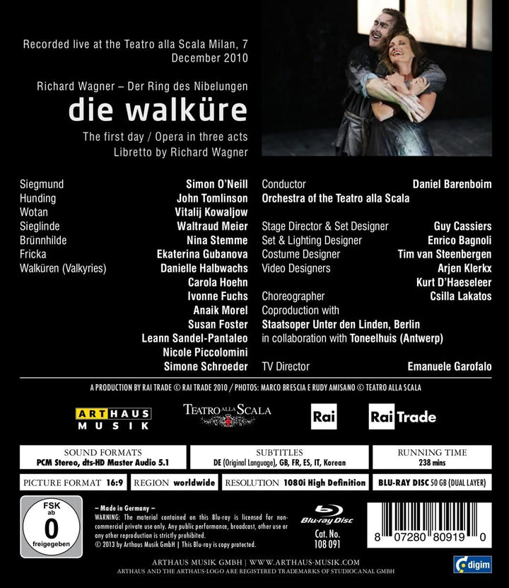 Die Walkure [2013] [Region Free] - [Blu-Ray]