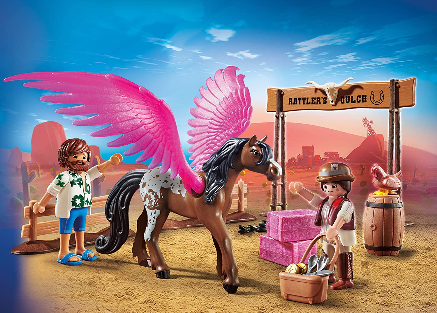 Playmobil Marla and Del with Flying Horse Playset 3