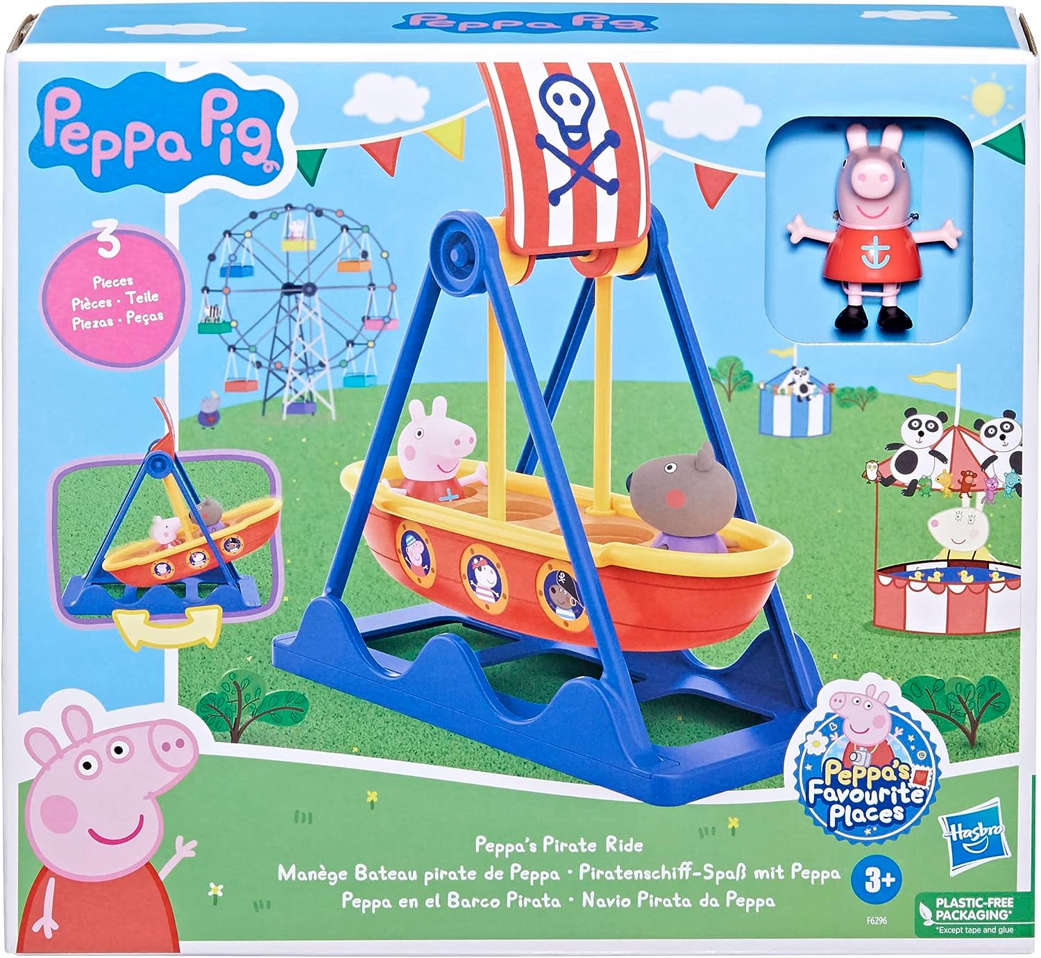 Peppa Pig Pirate Ride Playset - Swinging Ship with 2 Figures, Ages 3+