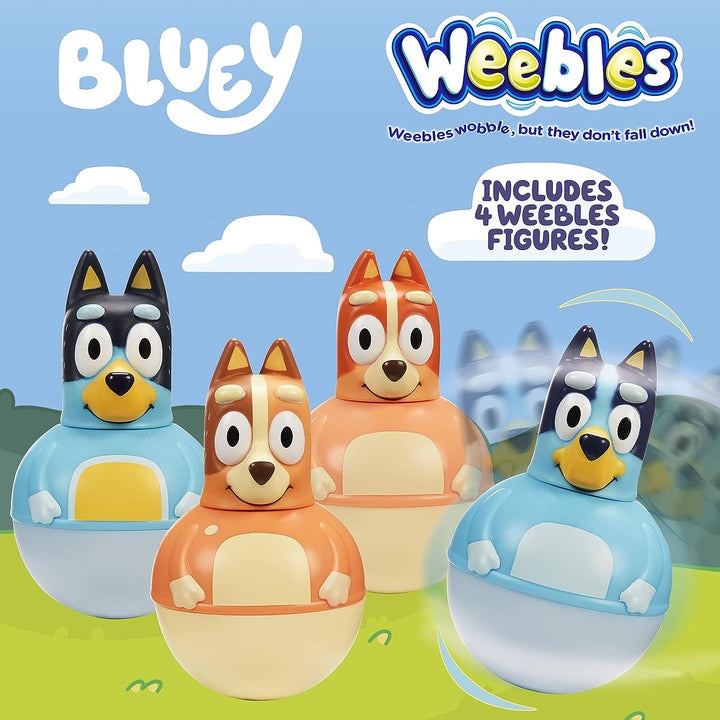 Character Options 07717 Four Pack, Weebles Wobble, Preschool Figures, Bluey Toys