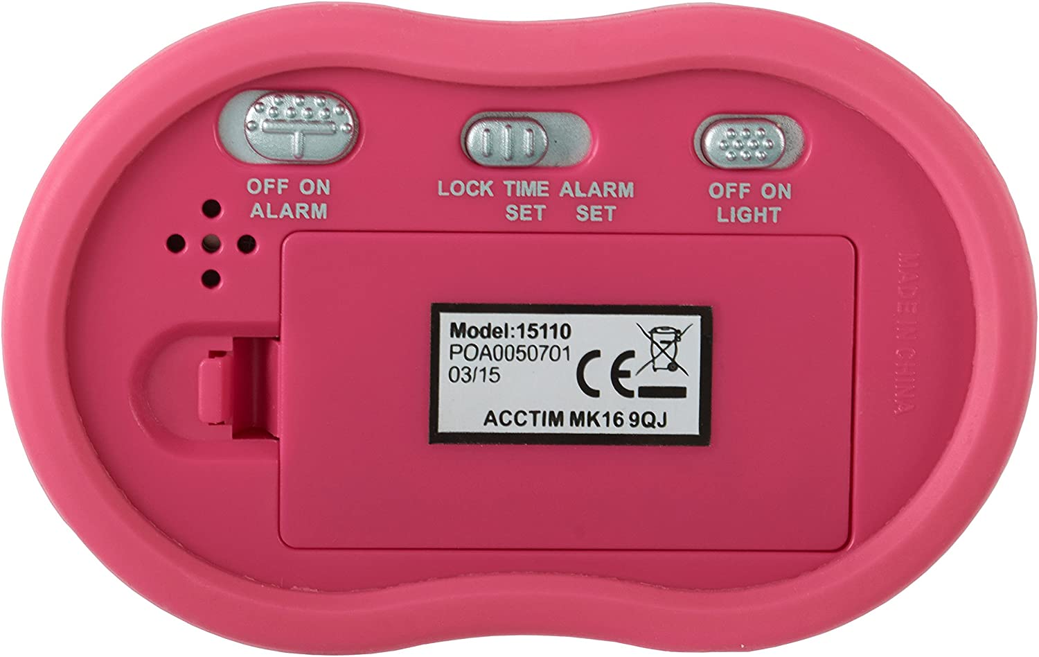 Acctim Vierra Hot Pink Alarm Clock 4
