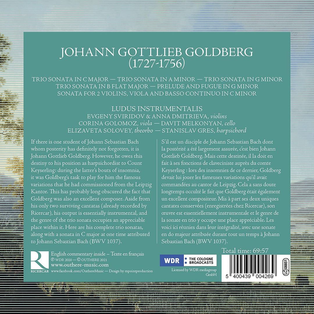 Johann Gottlieb Goldberg: Complete Trio Sonatas [Audio CD]