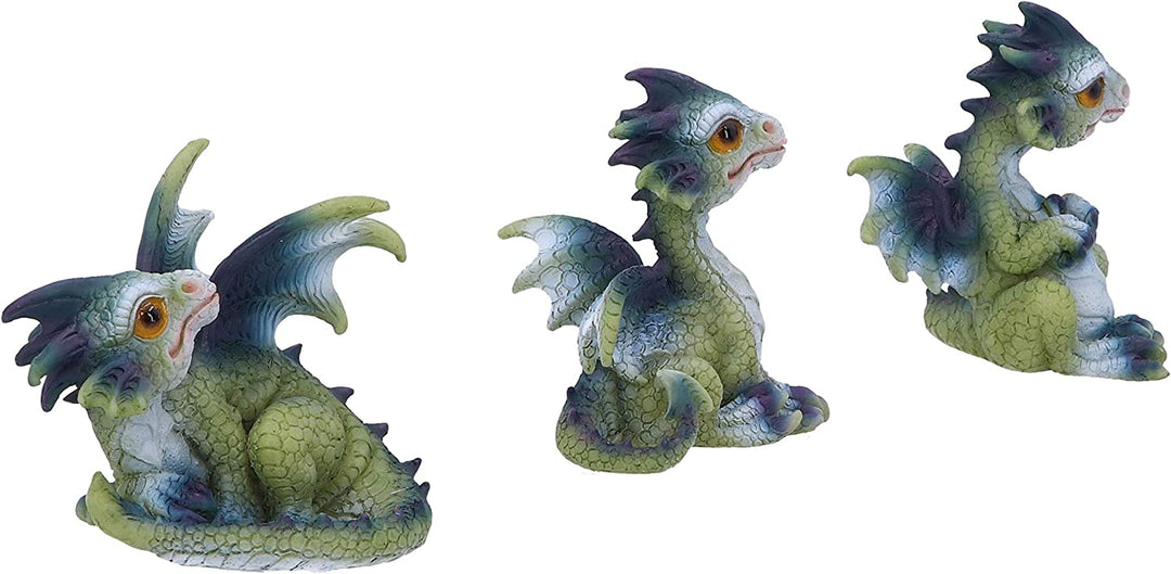 Nemesis Now Triple Trouble Dragon Figurines, 15.5cm (Set of 3)