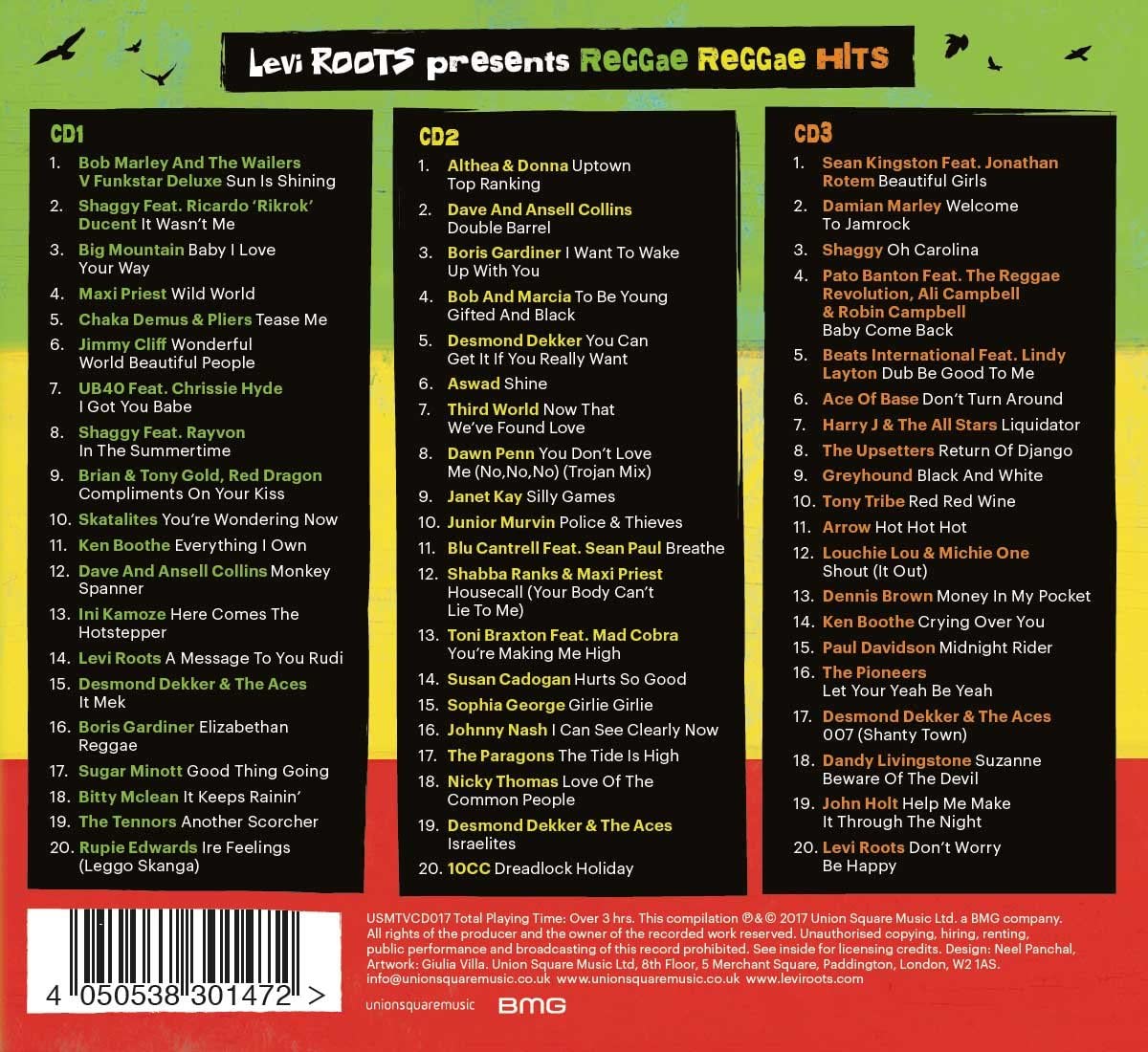 Levi Roots Presents - Reggae Reggae Hits Audio CD