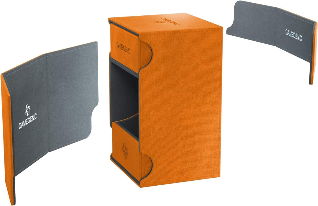 Gamegenic Watchtower 100-Card Convertible Deck Box, Orange