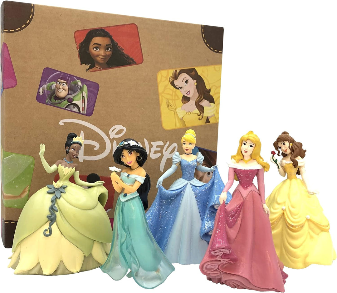 Bullyland 13260 - Disney Princess Toy Figure Set, Belle, Jasmine, Aurora, Tiana