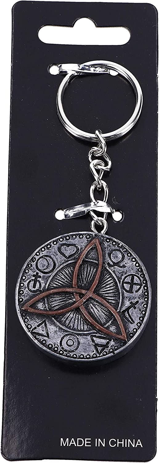 Nemesis Now Dark Gothic Celtic Triquetra Keyrings, Silver, 4.5cm