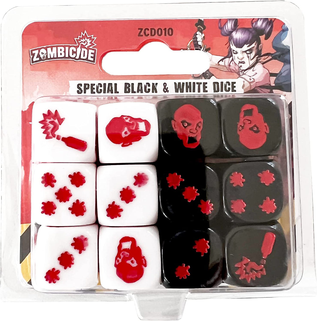 Zombicide 2nd Edition Special Black and White Dice | Strategy Board Game