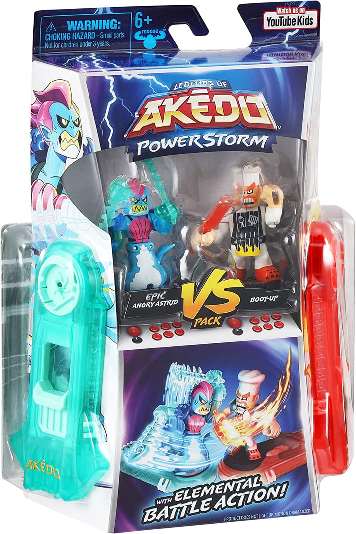 Legends of Akedo: Powerstorm Versus Pack - Epic Briny Vs Bun Burner Warrior Figures