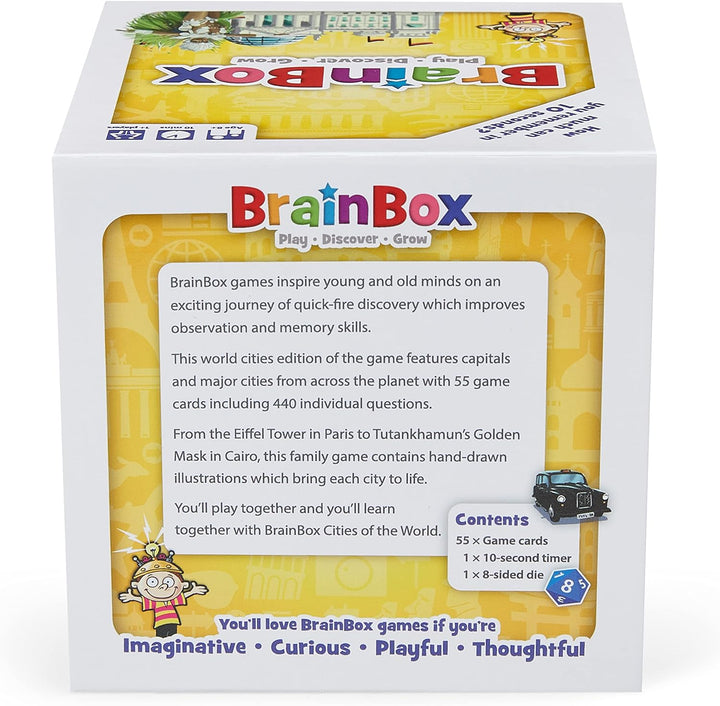 Brainbox Cities (Refresh 2022) | Card Game | Ages 8+ | 1+ Players | 10 Minutes P