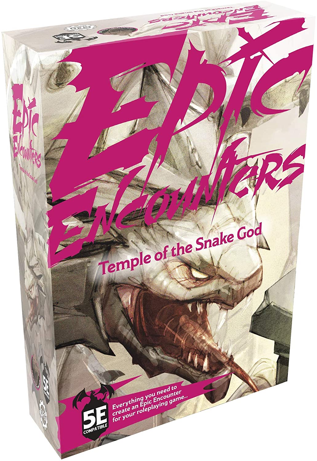 Epic Encounters: Temple of the Snake God RPG Fantasy Roleplaying Tabletop Game with 20 Detailed Miniatures, Double-Sided Game Mat, & Game Master Adventure Book with Monster Stats, 5E Compatible