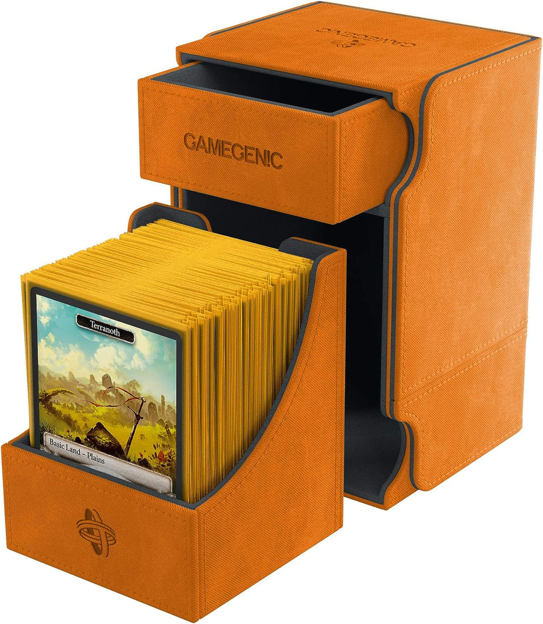 Gamegenic Watchtower 100-Card Convertible Deck Box, Orange