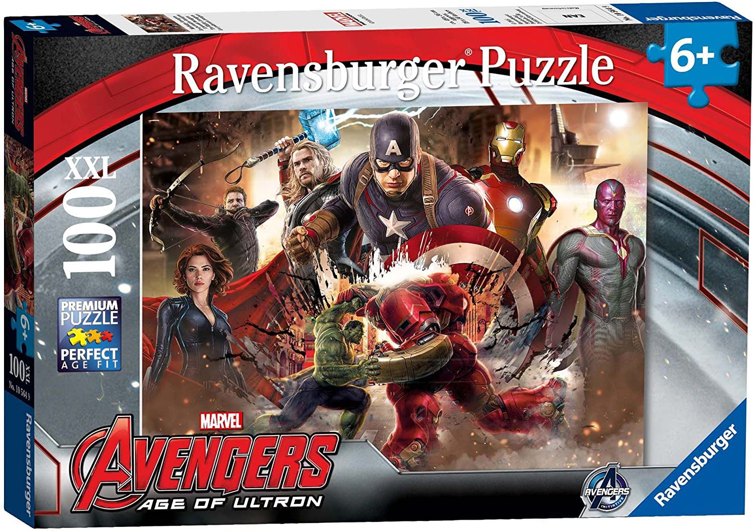4 Puzzles - Marvel Avengers Ravensburger-06942 12 pièces Puzzles - Super  Héros