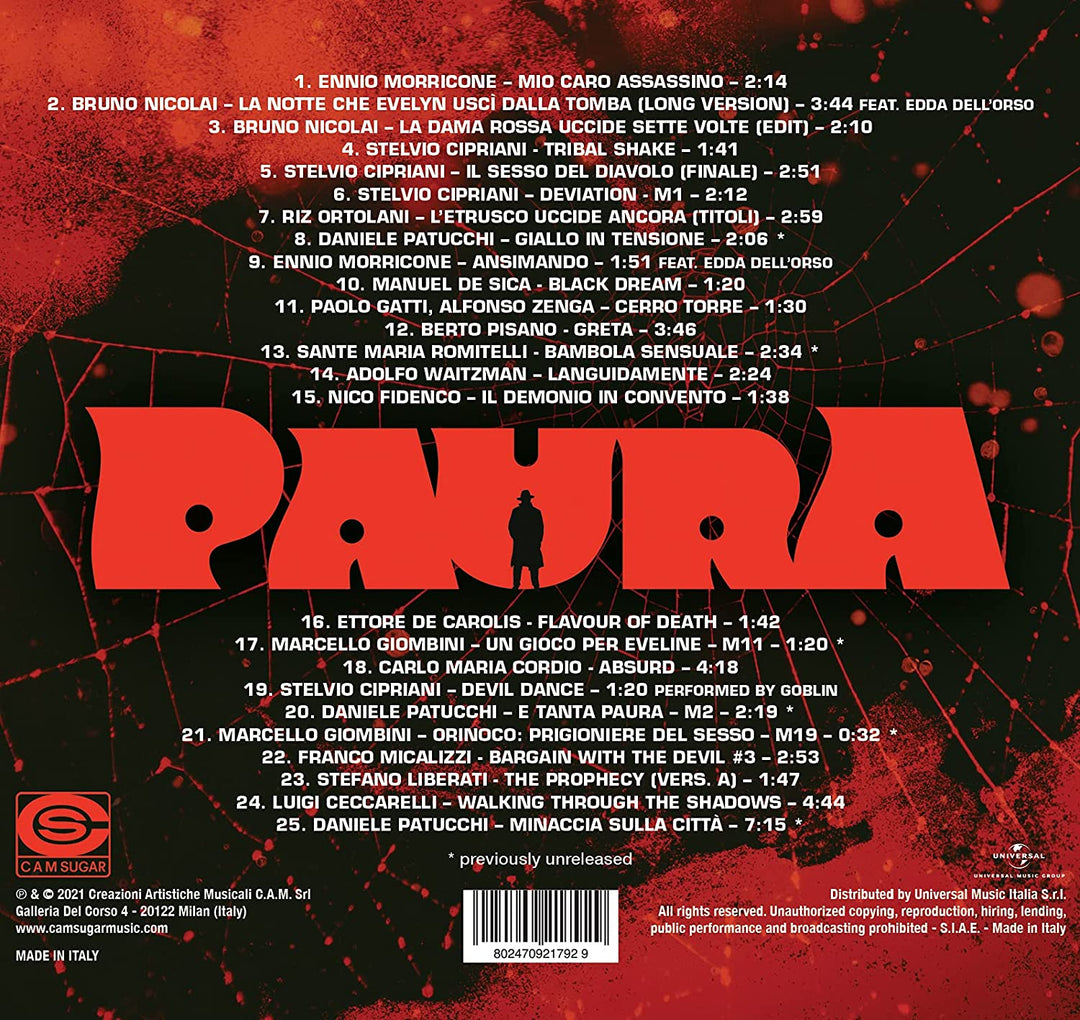 CAM Sugar - PAURA: A Collection Of Italian Horror Sounds From The CAM Sugar Archives [Audio CD]