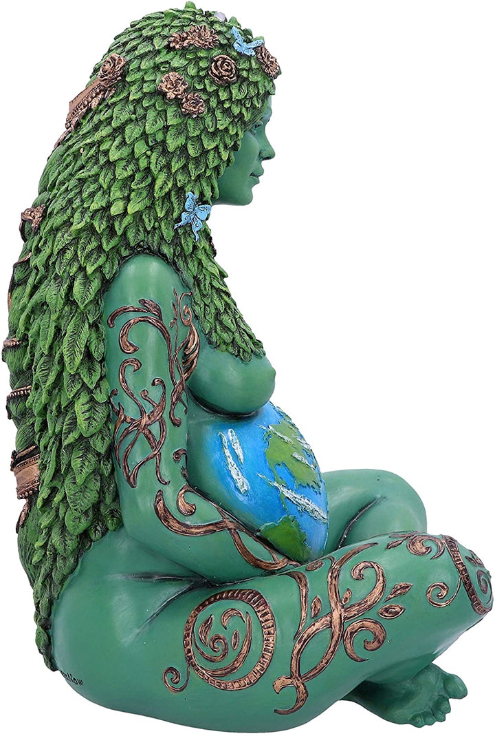 Nemesis Now Large Ethereal Mother Earth Gaia Art Statue Painted Figurine, Green 30cm